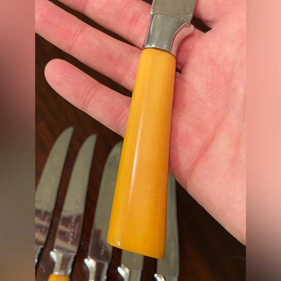 Vintage BAKELITE LOT 6 KNIVES DEEREDGE Regent SHEFFIELD ENGLAND Forever Sharp - Picture 9 of 10